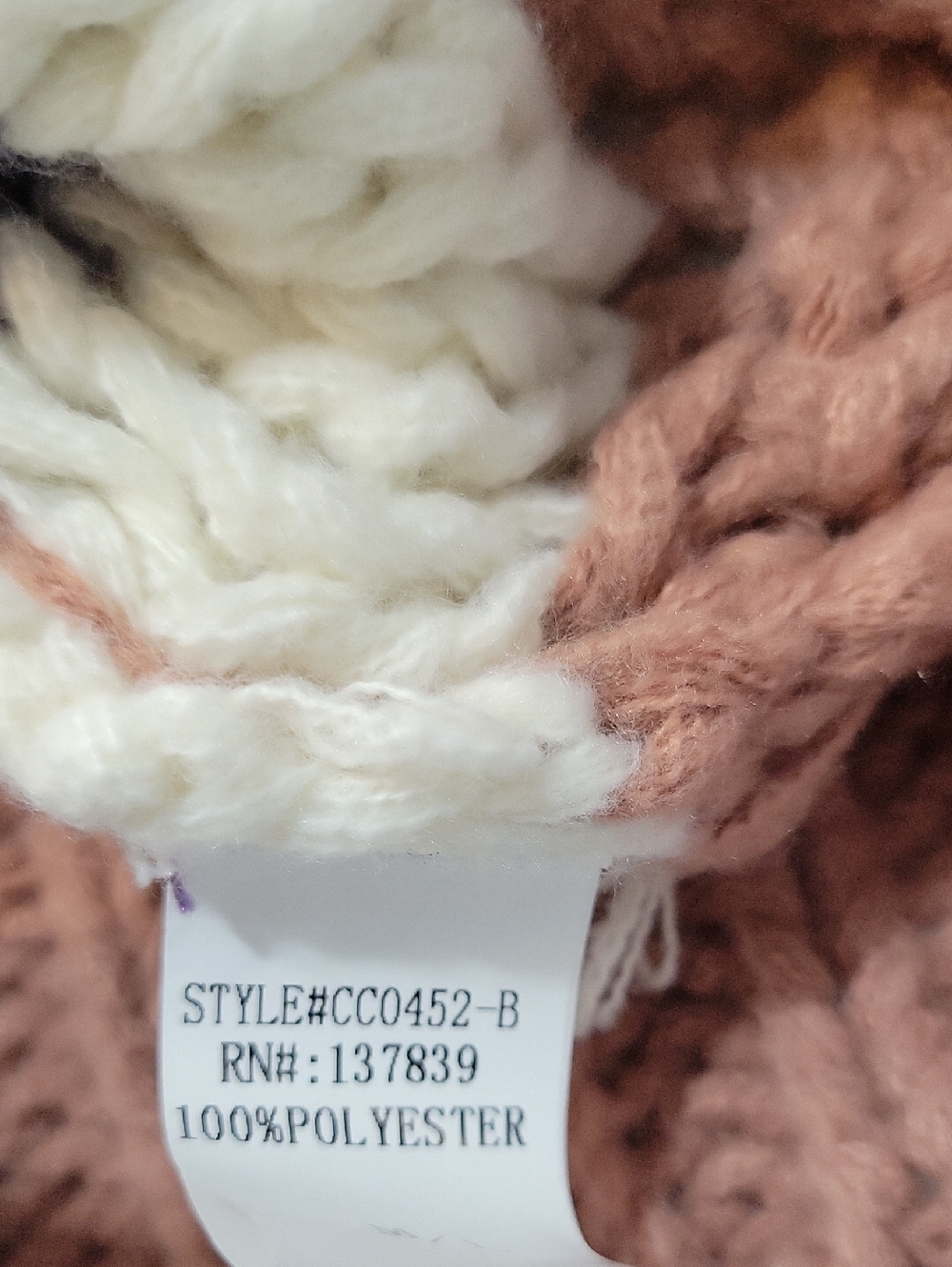 Apricot Lane Striped Multicolored Crop Chunky Sweater In Fuscia Size M/L NWT - Picture 12 of 12